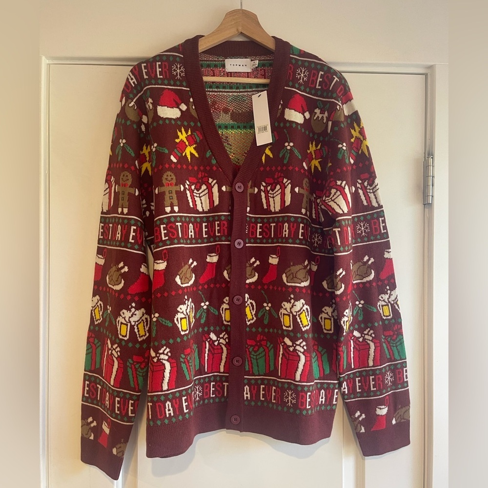 Nordstrom Topman Christmas Cardigan - XL